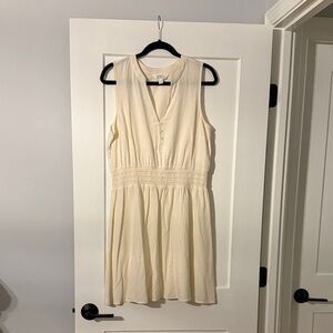 Market & Spruce Cream Sleeveless Mini Dress